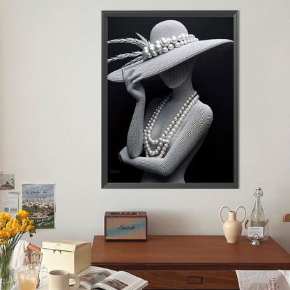 Modern Girl - Full Round Drill Diamond Painting 40*50CM