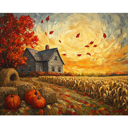 Autumn Leaves - Full Round Drill Diamond Painting 50*40CM