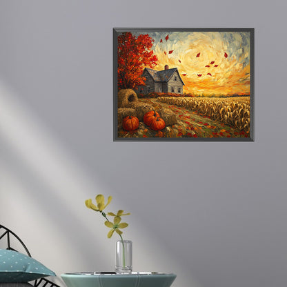 Autumn Leaves - Full Round Drill Diamond Painting 50*40CM