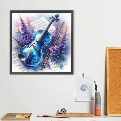 Violin And Flowers - Full Round Drill Diamond Painting 40*40CM
