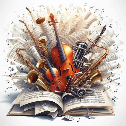 Musical Instruments - Full Round Drill Diamond Painting 40*40CM
