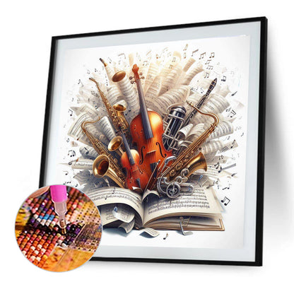 Musical Instruments - Full Round Drill Diamond Painting 40*40CM