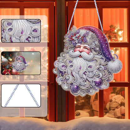 Xmas 5D DIY Special Shape Partial Drill Dimond Paintings Wall Decor 23.5x23cm Christmas