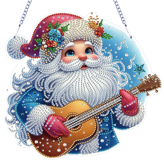 Xmas 5D DIY Special Shape Partial Drill Dimond Paintings Wall Decor 23.5x23cm Christmas