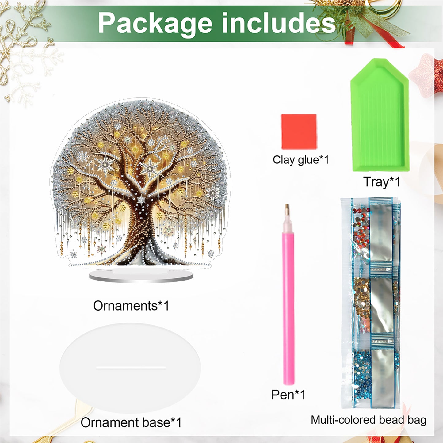 2D Flat Tree of Life Print DIY 5D DIY Diamond Art Ornaments for Home Decor