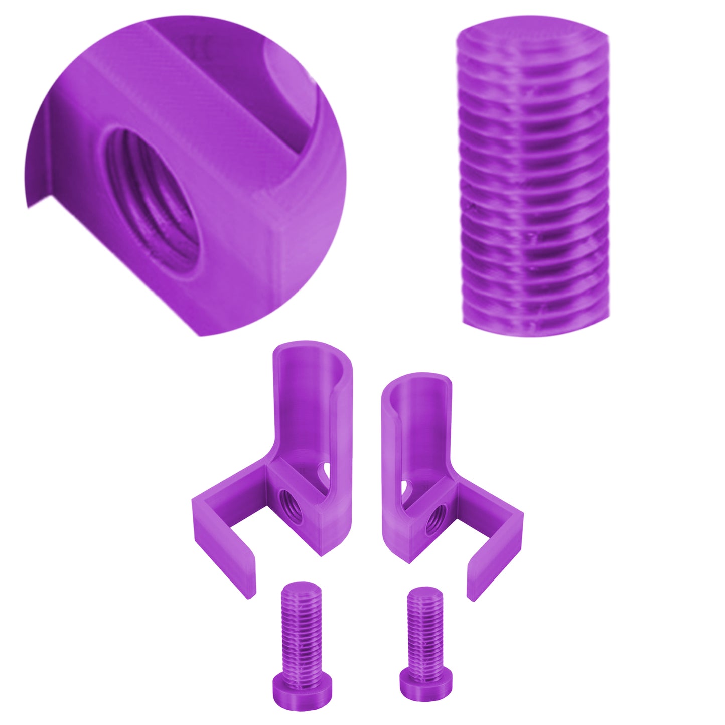 1 Pair Diamond Painting Scroll Holder Diamond Painting Canvas Roller (Purple)