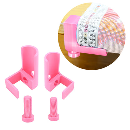 1 Pair Diamond Painting Scroll Holder Diamond Painting Canvas Roller (Pink)