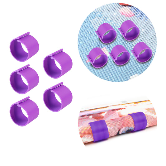 Diamond Painting Canvas Roll Holder for Diamond Art Fabric (5pcs S Purple)