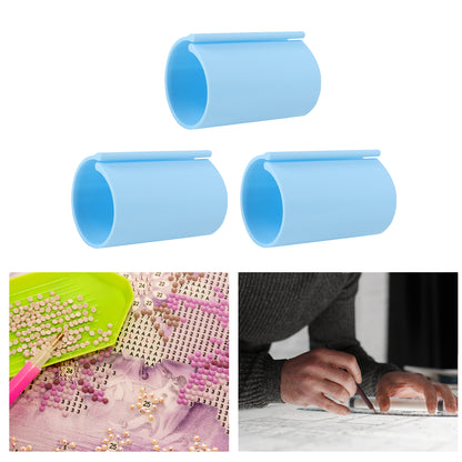 Diamond Painting Canvas Roll Holder for Diamond Art Fabric Crafts (3pcs L Blue)