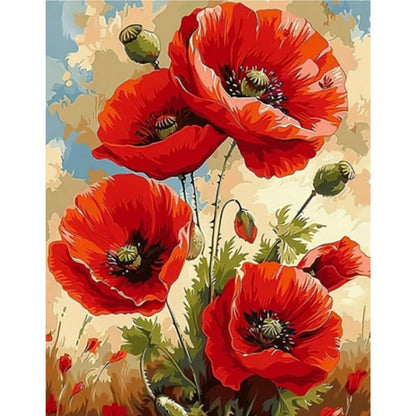 Poppy - Full Round Drill Diamond Painting 35*45CM