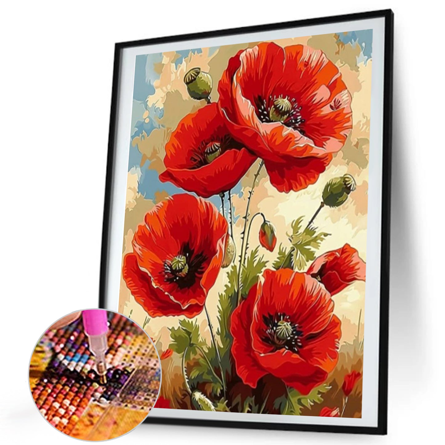 Poppy - Full Round Drill Diamond Painting 35*45CM