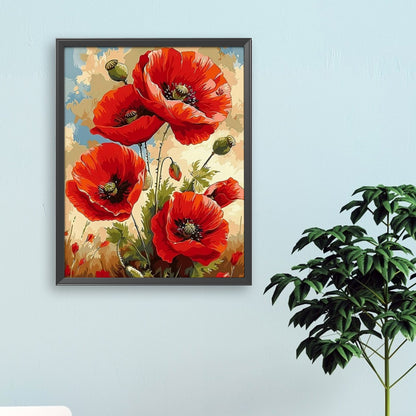 Poppy - Full Round Drill Diamond Painting 35*45CM
