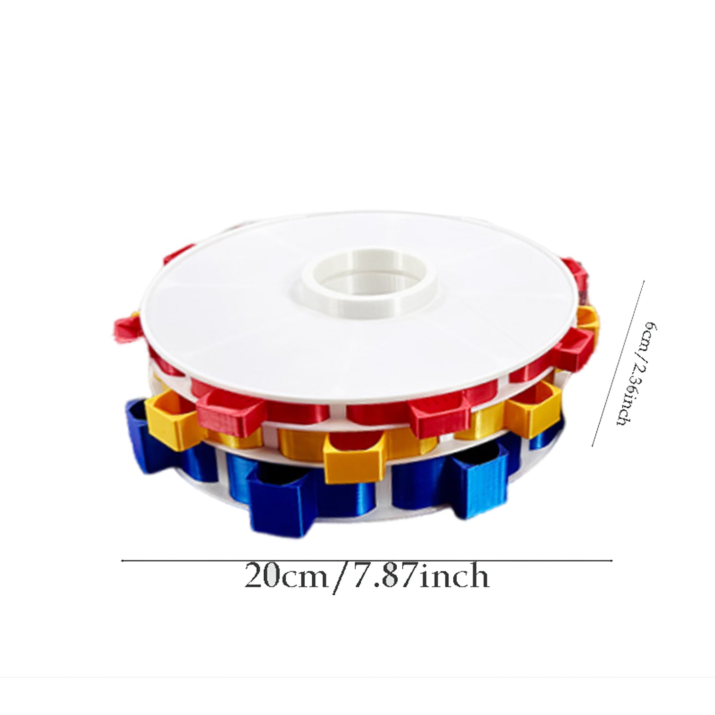 Rotating Diamond Painting Tray Organizer 3D Printing Diamond Art Tray (White)