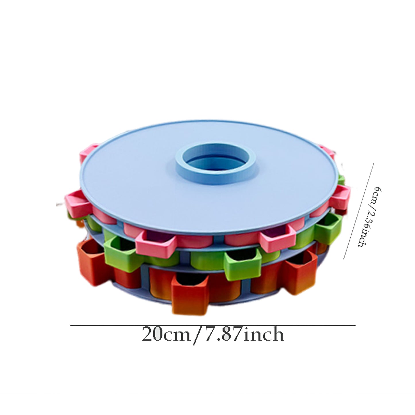 Rotating Diamond Painting Tray Organizer 3D Printing Diamond Art Tray (Blue)