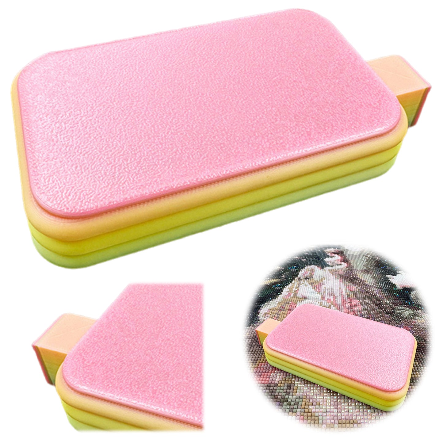 Diamond Painting Tray Organizer Diamond Art Tray for DIY Crafts (Pink Green)