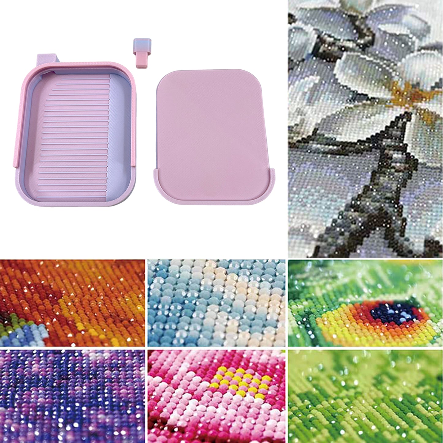Diamond Painting Tray Organizer Diamond Art Tray for DIY Crafts (Dopamine)
