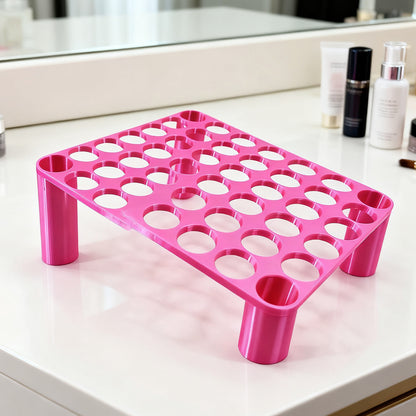 56 Grid Diamond Painting Can Organizer High Low Foot Storage Rack Tool (Pink)