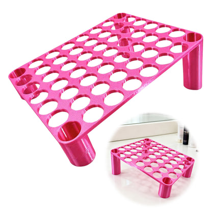 56 Grid Diamond Painting Can Organizer High Low Foot Storage Rack Tool (Pink)