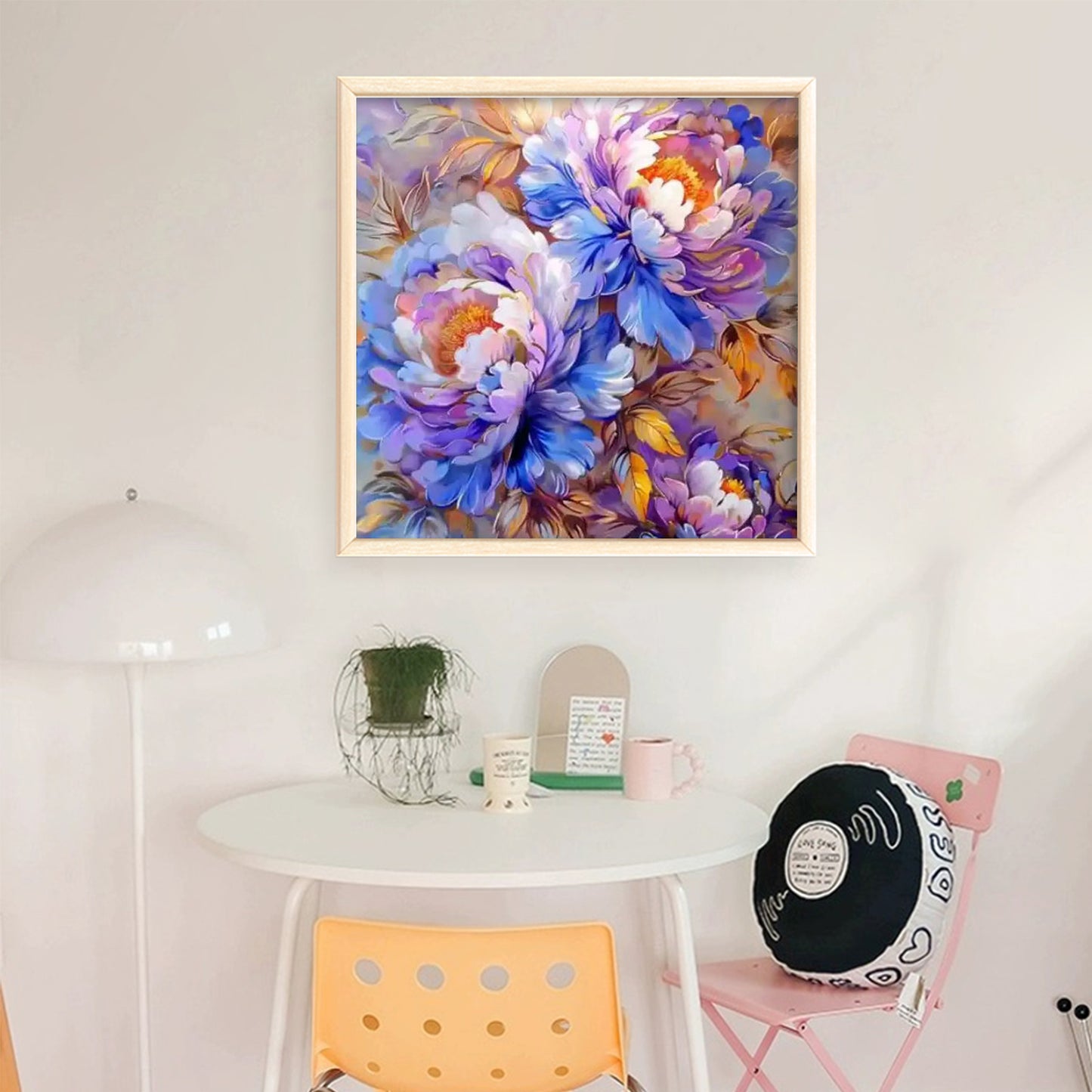 Gilded Peony - 11CT Stamped Cross Stitch 50*50CM (Mona Lisa Brand)