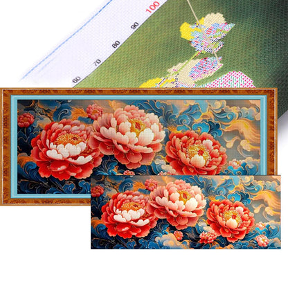 Blooming Prosperity - 11CT Stamped Cross Stitch 150*69CM (Mona Lisa Brand)