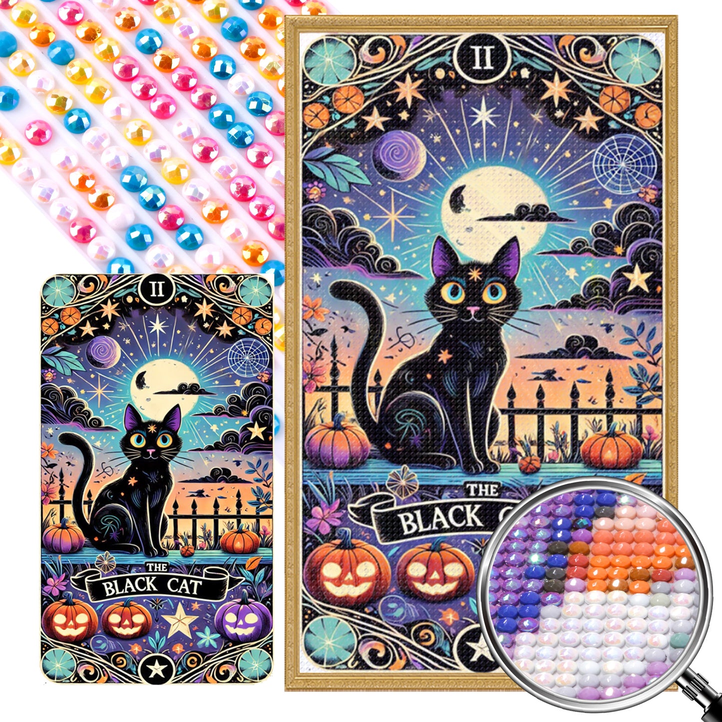 Black Cat - Partial AB Full Round Drill Diamond Painting 40*70CM