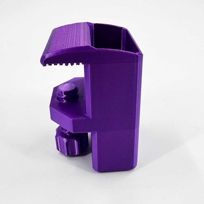 Heavy-Duty Desk Pen Holder Adjustable Clip Space-Saving Desk Organizer (Purple)