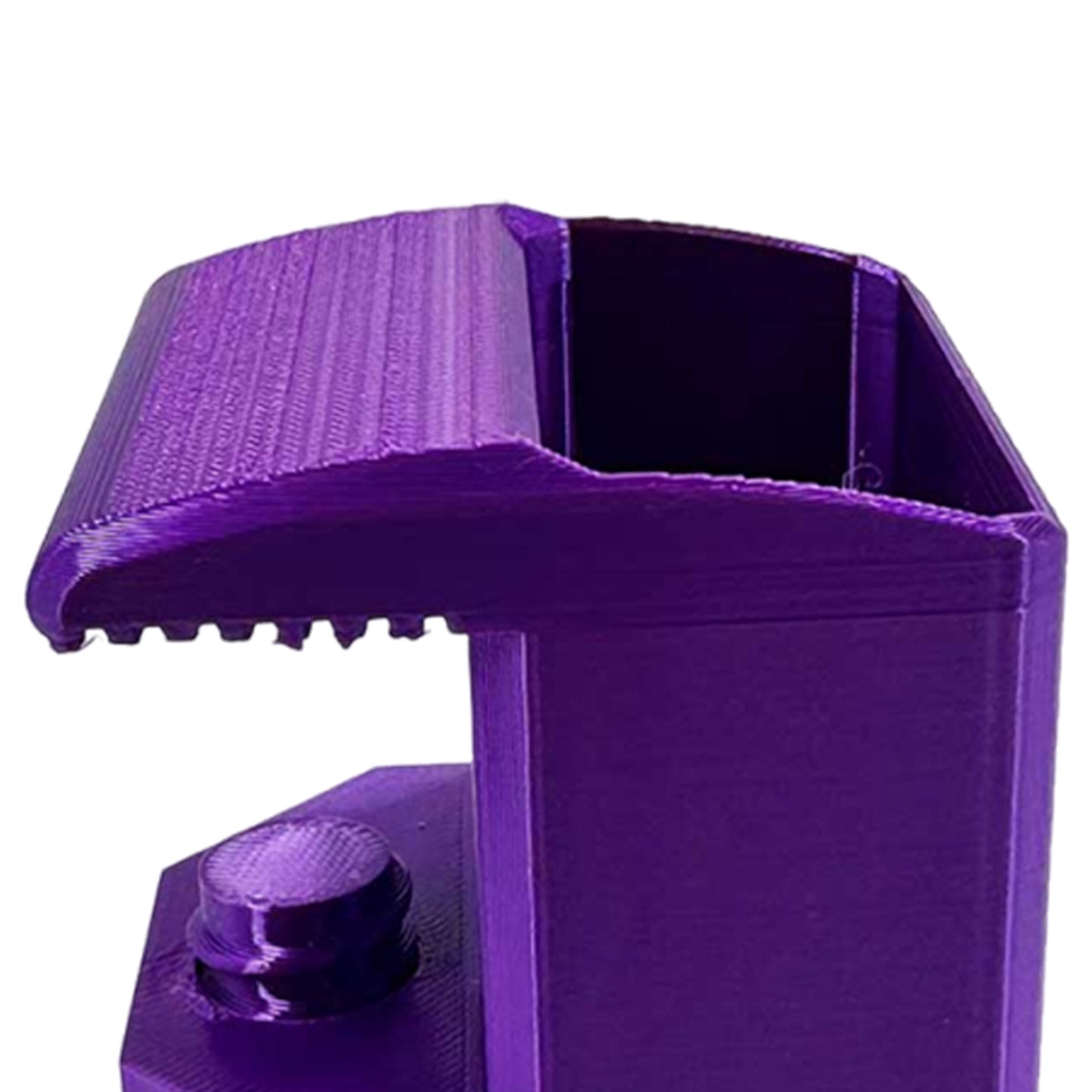 Heavy-Duty Desk Pen Holder Adjustable Clip Space-Saving Desk Organizer (Purple)