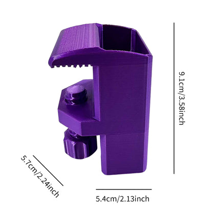 Heavy-Duty Desk Pen Holder Adjustable Clip Space-Saving Desk Organizer (Purple)