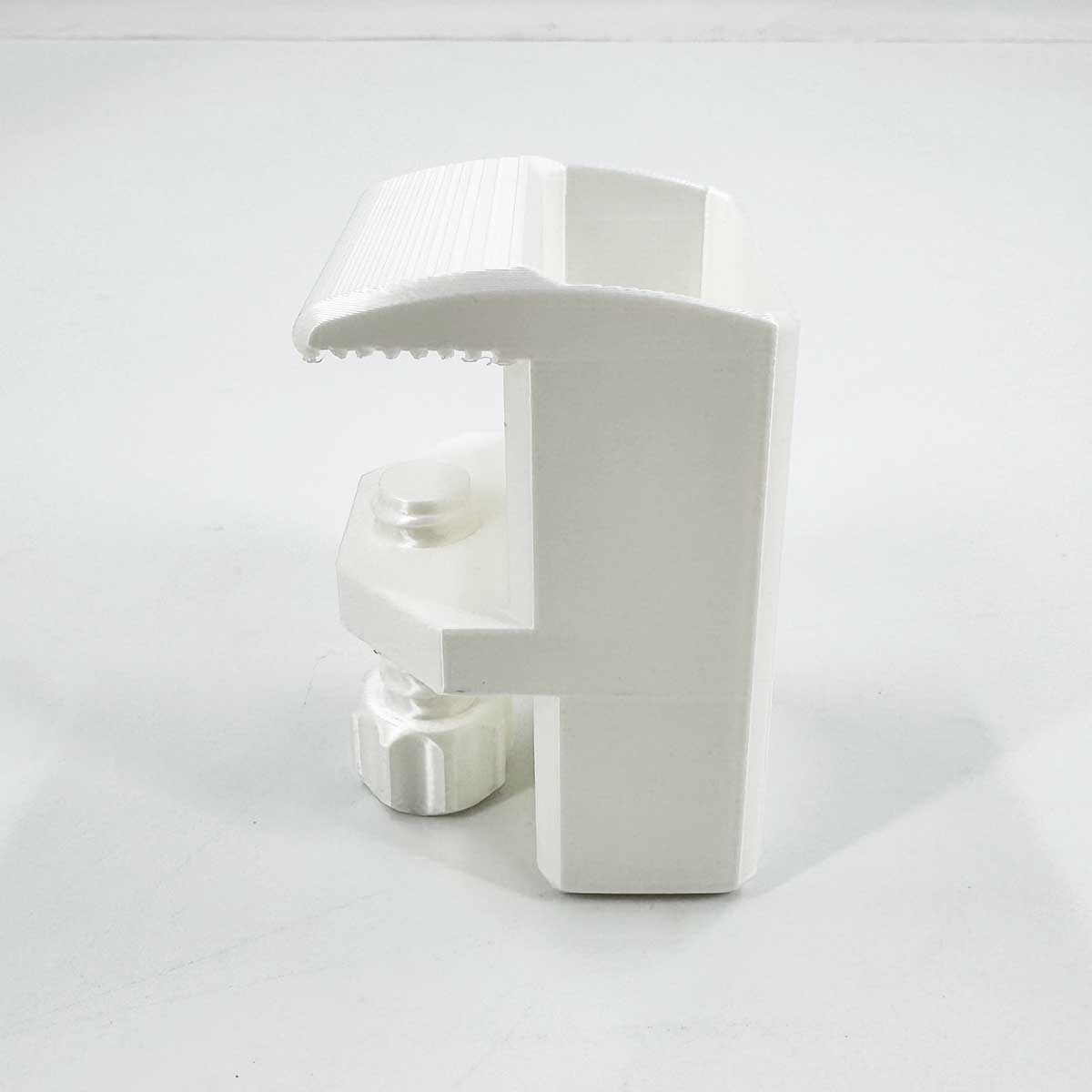 Heavy-Duty Desk Pen Holder Adjustable Clip Space-Saving Desk Organizer (White)