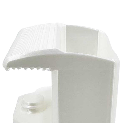 Heavy-Duty Desk Pen Holder Adjustable Clip Space-Saving Desk Organizer (White)