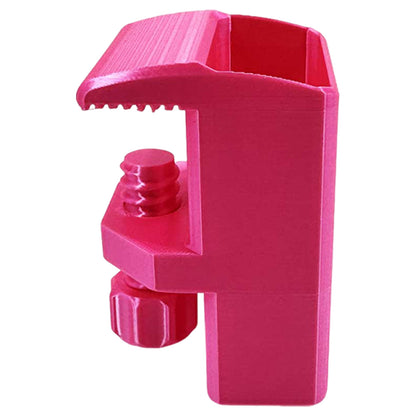 Heavy-Duty Desk Pen Holder Adjustable Clip Space-Saving Desk Organizer (Pink)
