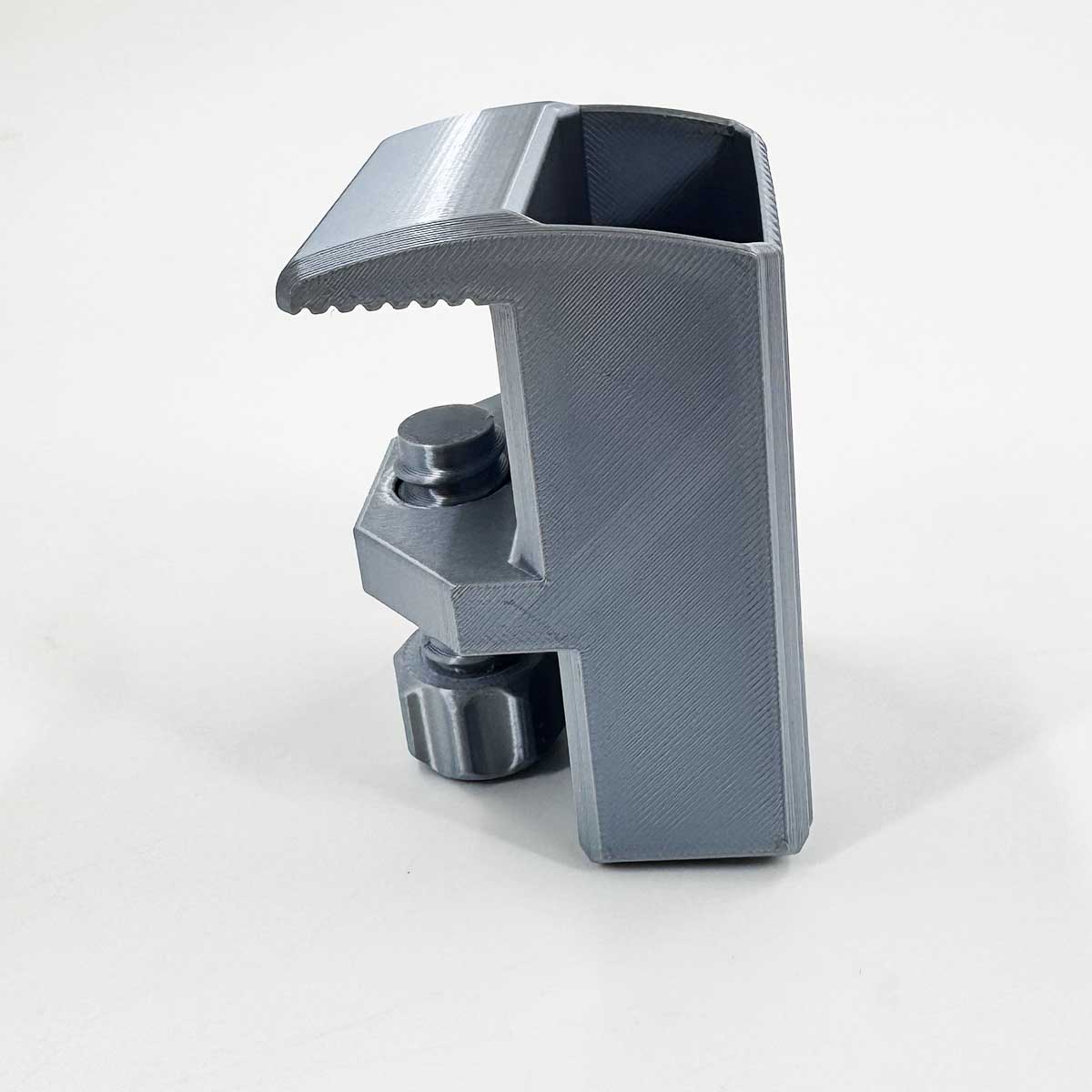 Heavy-Duty Desk Pen Holder Adjustable Clip Space-Saving Desk Organizer (Grey)