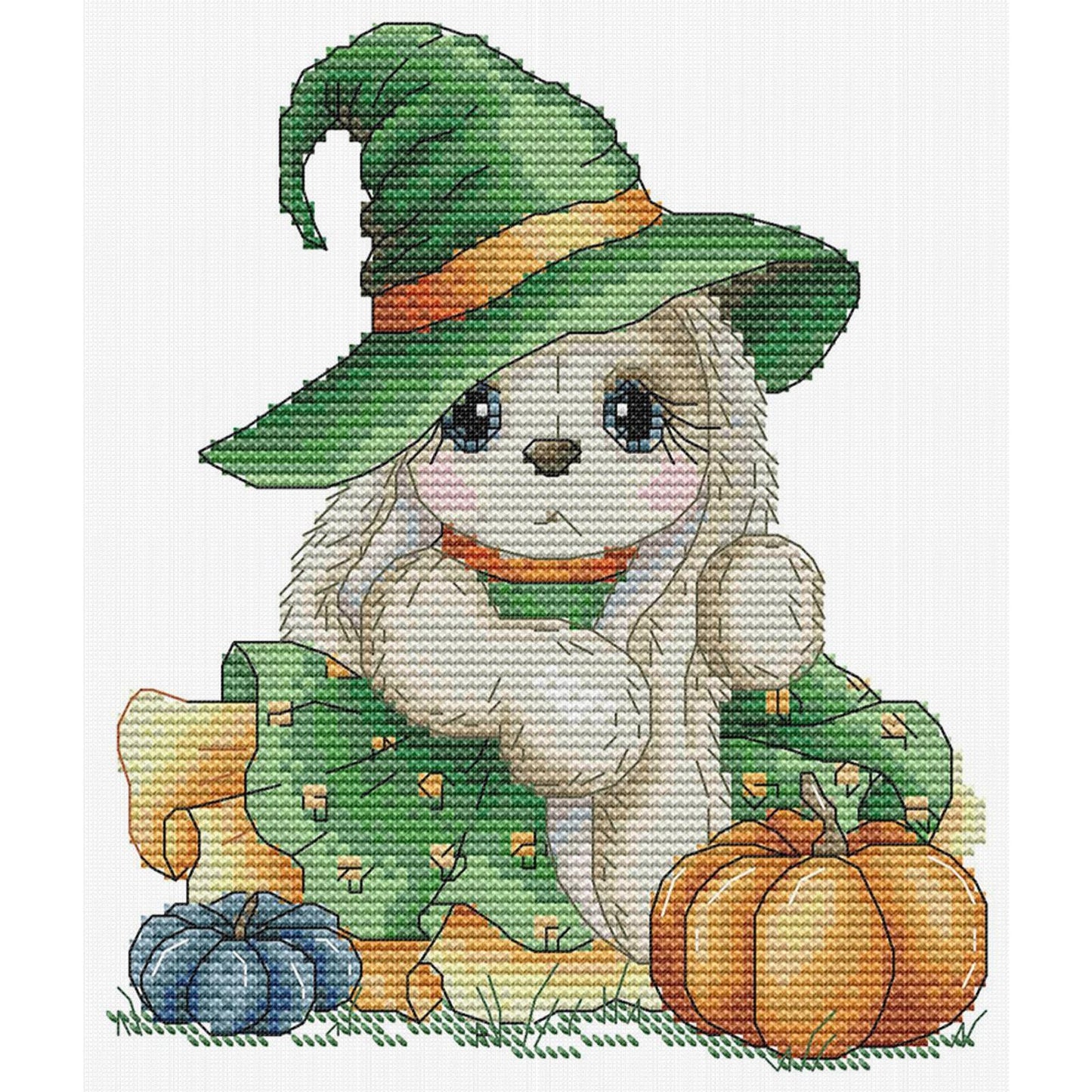 Pumpkin Rabbit - 14CT Stamped Cross Stitch 19*21CM (Joy Sunday)
