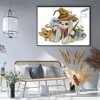 Rabbit - Harry Potter - 14CT Stamped Cross Stitch 27*22CM (Joy Sunday)