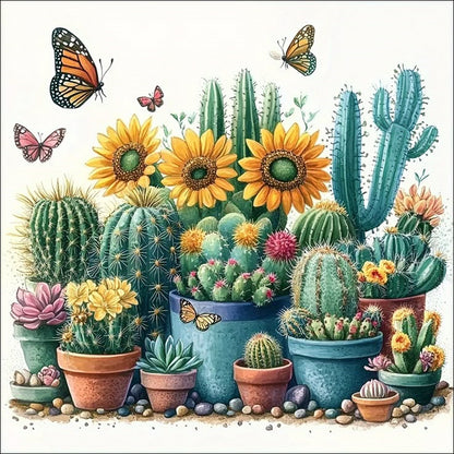 Cactus - Full Round Drill Diamond Painting 40*40CM