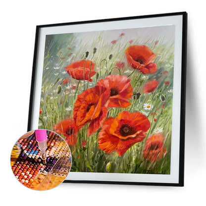 Poppy - Full Round Drill Diamond Painting 40*40CM