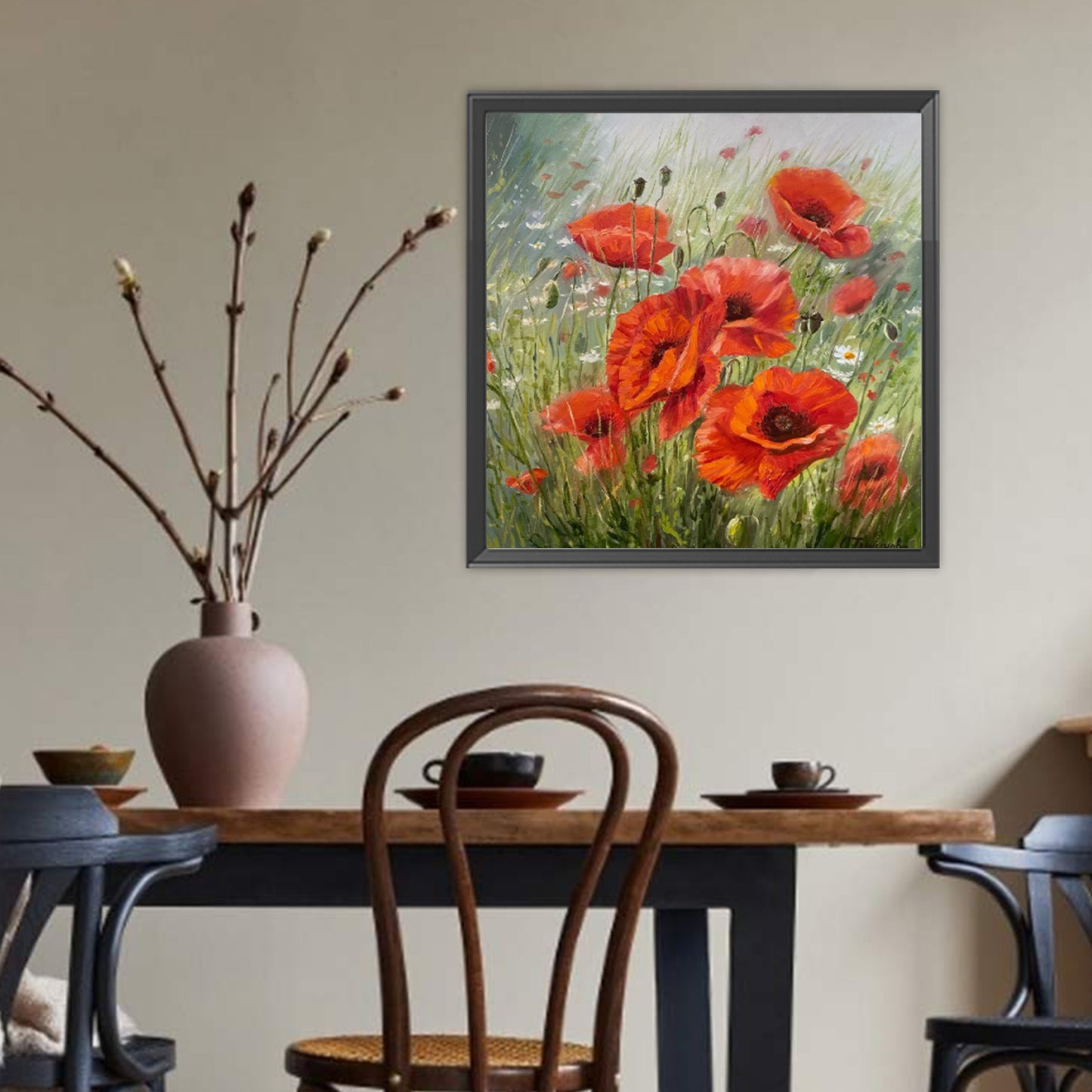 Poppy - Full Round Drill Diamond Painting 40*40CM