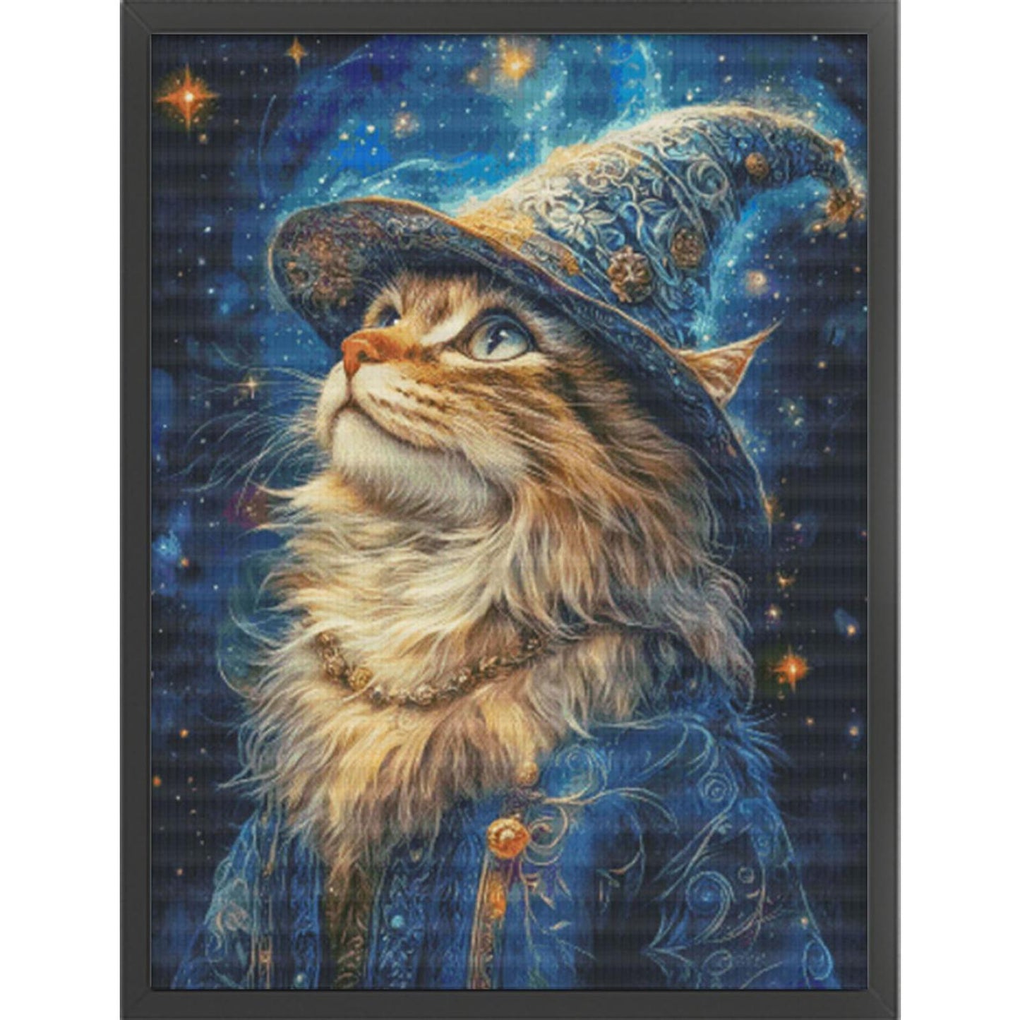 Magic Cat - 14CT Stamped Cross Stitch 70*90CM (Egyptian cotton)(Fairy Brand)