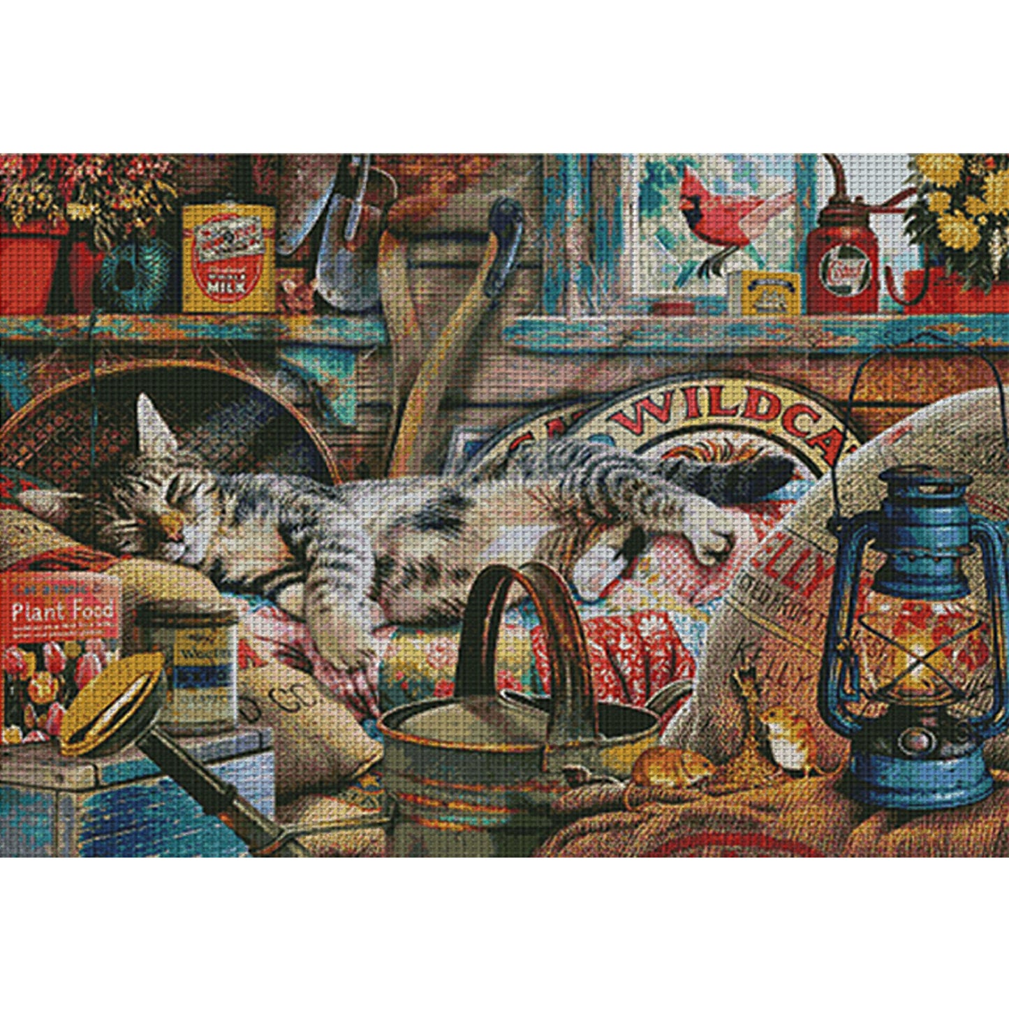 Lazy Afternoon - 14CT Stamped Cross Stitch 95*75CM (Egyptian cotton)(Fairy Brand)