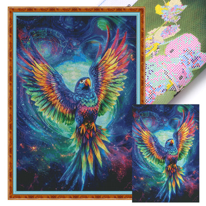 Rainbow Macaw - 14CT Stamped Cross Stitch 65*95CM(Egyptian cotton)(Fairy Brand)