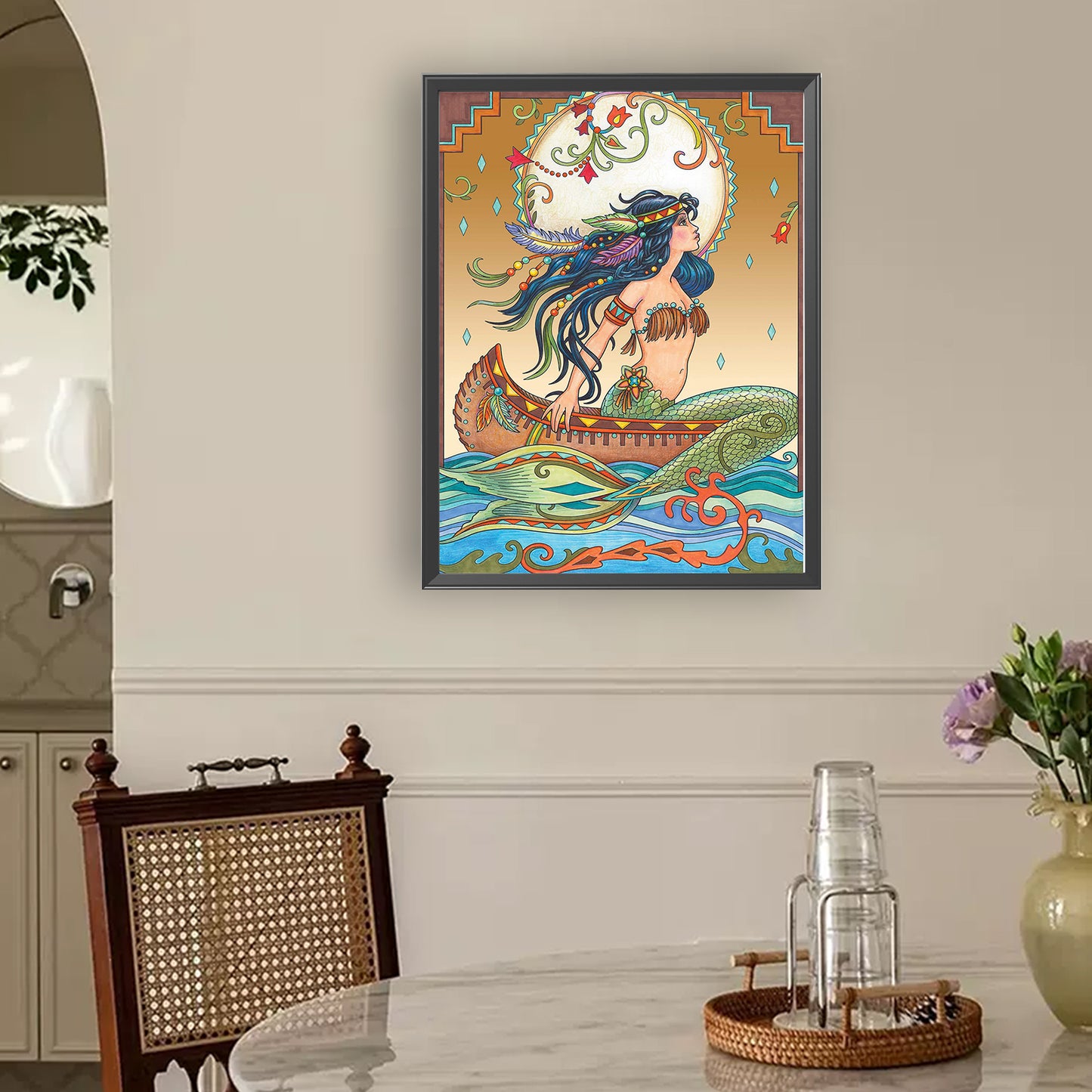 Mermaid - Full Round Drill Diamond Painting 30*40CM