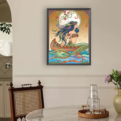 Mermaid - Full Round Drill Diamond Painting 30*40CM