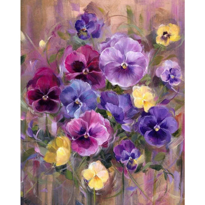 Flowers - Full Round Drill Diamond Painting 40*50CM