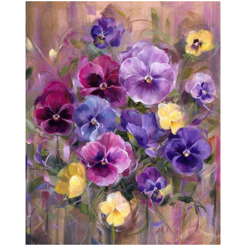 Flowers - Full Round Drill Diamond Painting 40*50CM