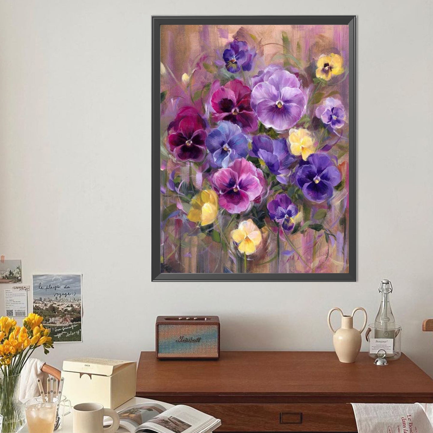 Flowers - Full Round Drill Diamond Painting 40*50CM