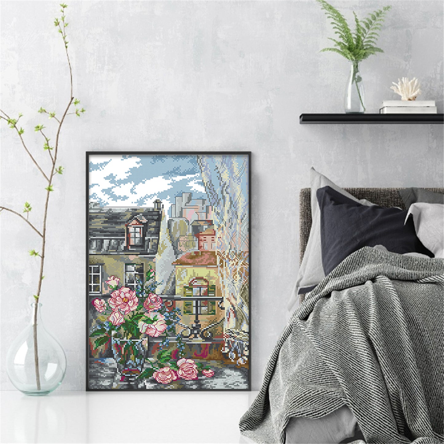 Paris Morning - 14CT Stamped Cross Stitch 29*41CM (Joy Sunday)
