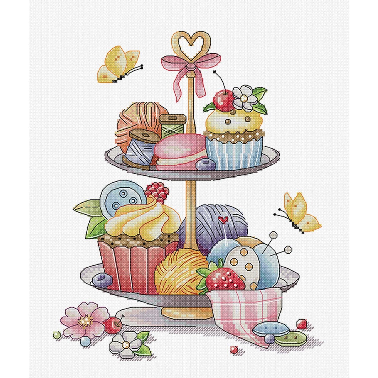 Handmade Cake - 14CT Stamped Cross Stitch 31*35CM (Joy Sunday)