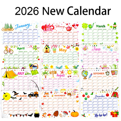 5D/DIY Calendar Crystal Painting Desk Calendars Kit Home Decorations (Cat)