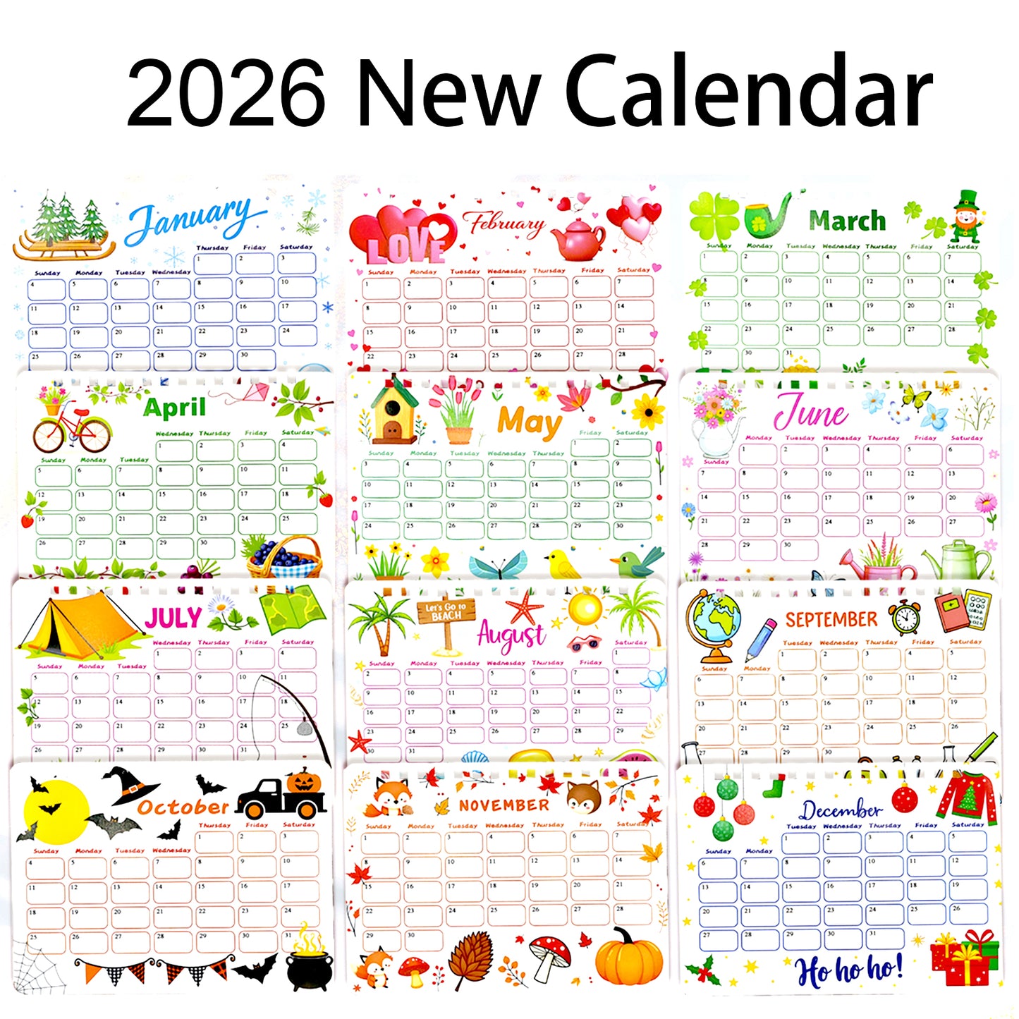 5D/DIY Calendar Crystal Painting Desk Calendars Kit Home Decorations (Mandala)