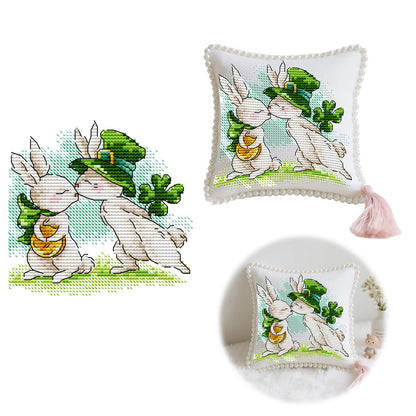 14CT Needle Insert Bag 2 Strands Printed Knitting Threads Pin Pouch with Tassel